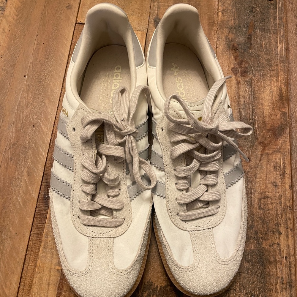 Adidas Classic White and Gray Sambas